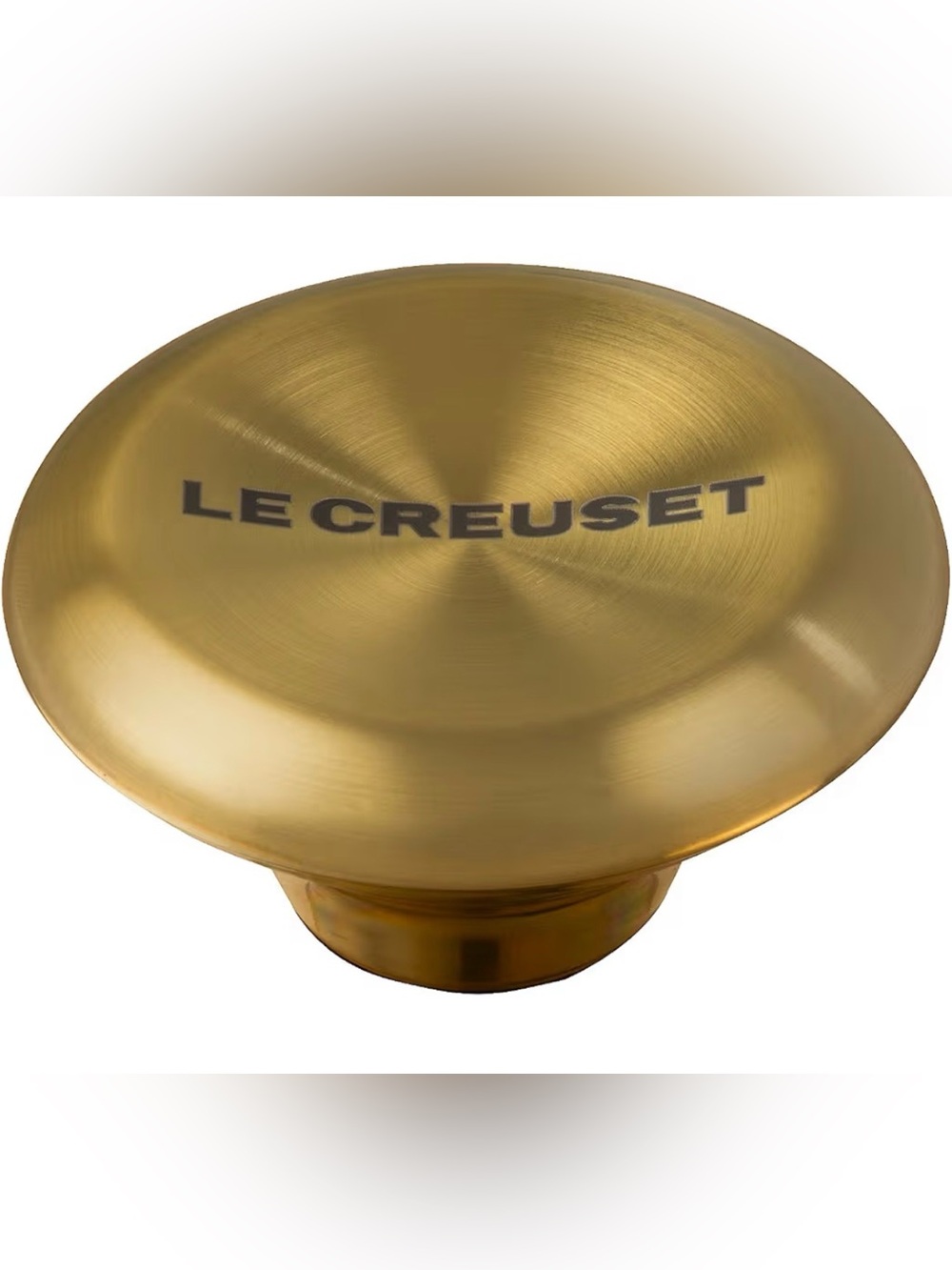 LE CREUSET GOLD STAINLESS STEEL COOKWARE KNOB 2.2” NIB